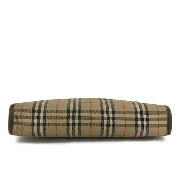 Authentic Burberrys Check Beige Nylon Poach Clutch Bag - Picture 6 of 11